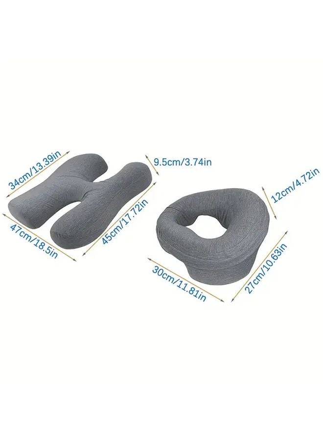 Light Gray Beauty T Shaped Chest Pillow Massage Cushion For Relaxation And Spa - Image 3